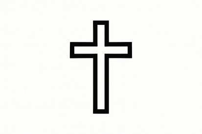 make me a simple black devotional icon